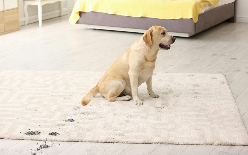 dog prints on an area rug | Fovama Oriental Rugs & Carpets in Scarsdale, NY
