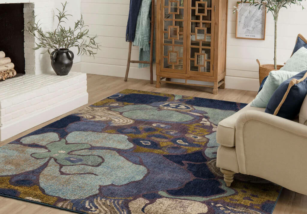 area rug in living room | Fovama Oriental Rugs & Carpets in Scarsdale, NY